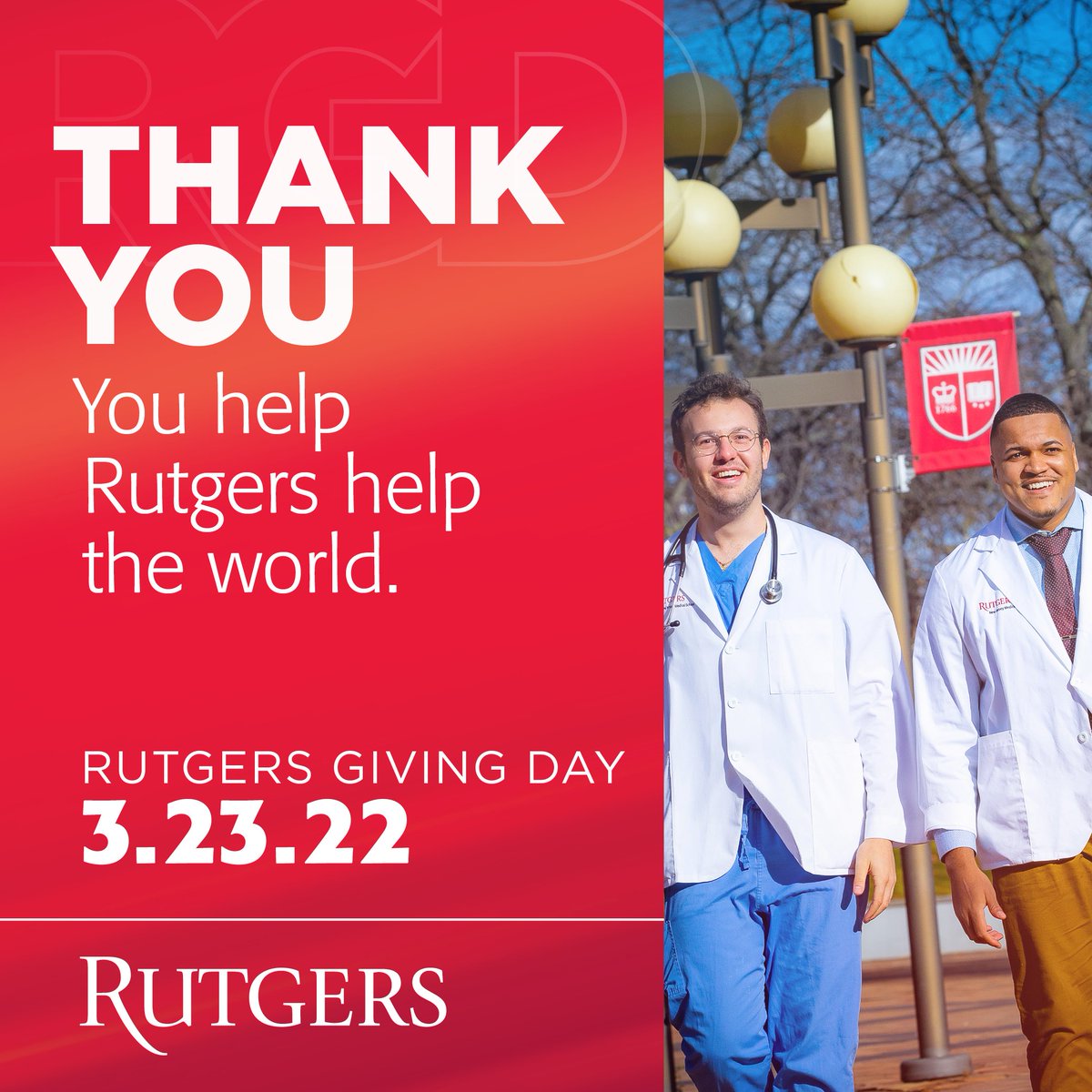 rugcmp's tweet photo. Thank you to all those who supported our program and Rutgers on #RUGivingDay! Your support and generosity will help create more opportunities for the students in our program. https://t.co/5oTR5zExE4