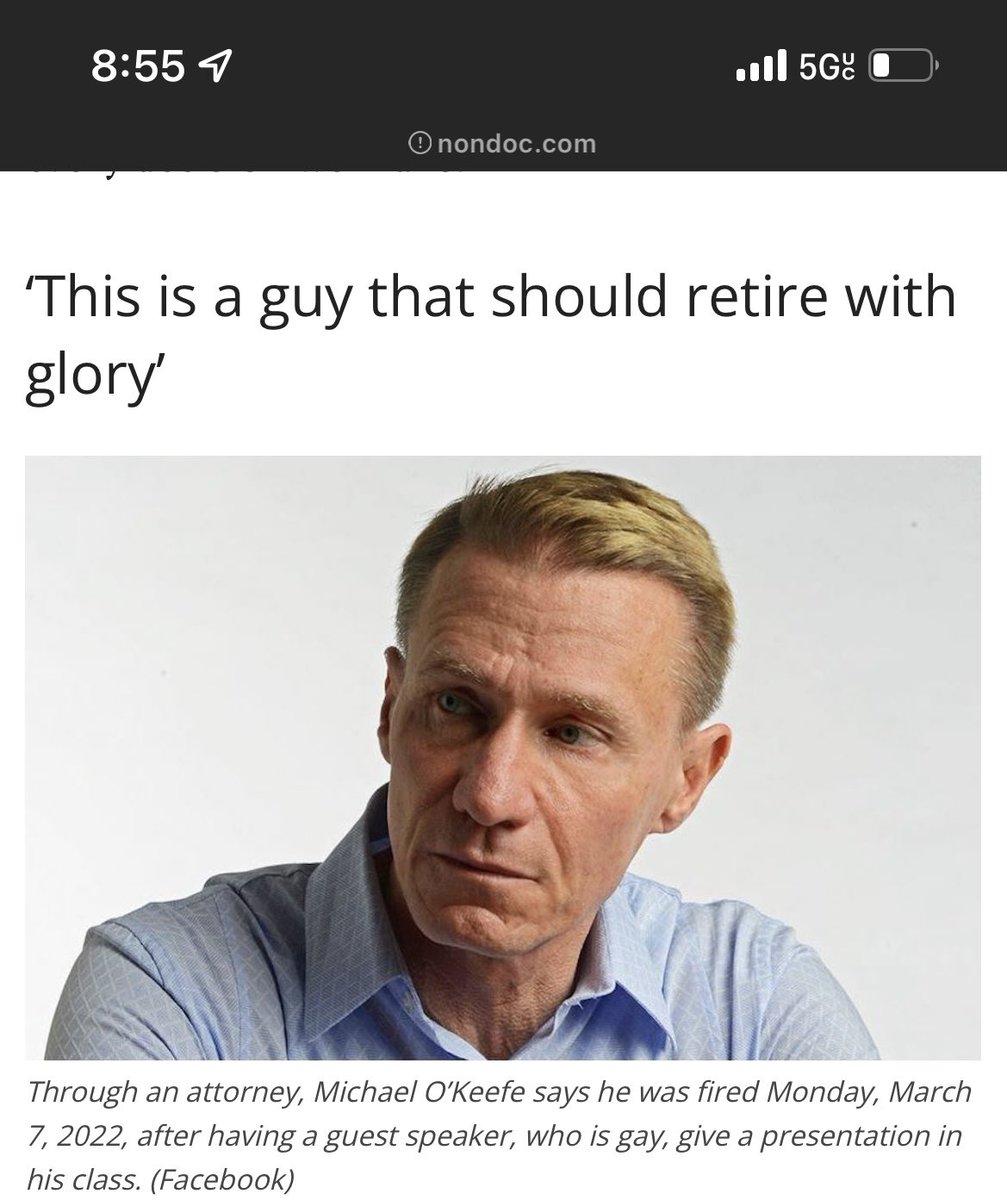 Couldn’t have said it better myself. Okeefe deserved a celebration into retirement honoring all the work he did. With speeches from past students saying how much he impacted their lives. Read the latest article here. nondoc.com/2022/03/15/okl…