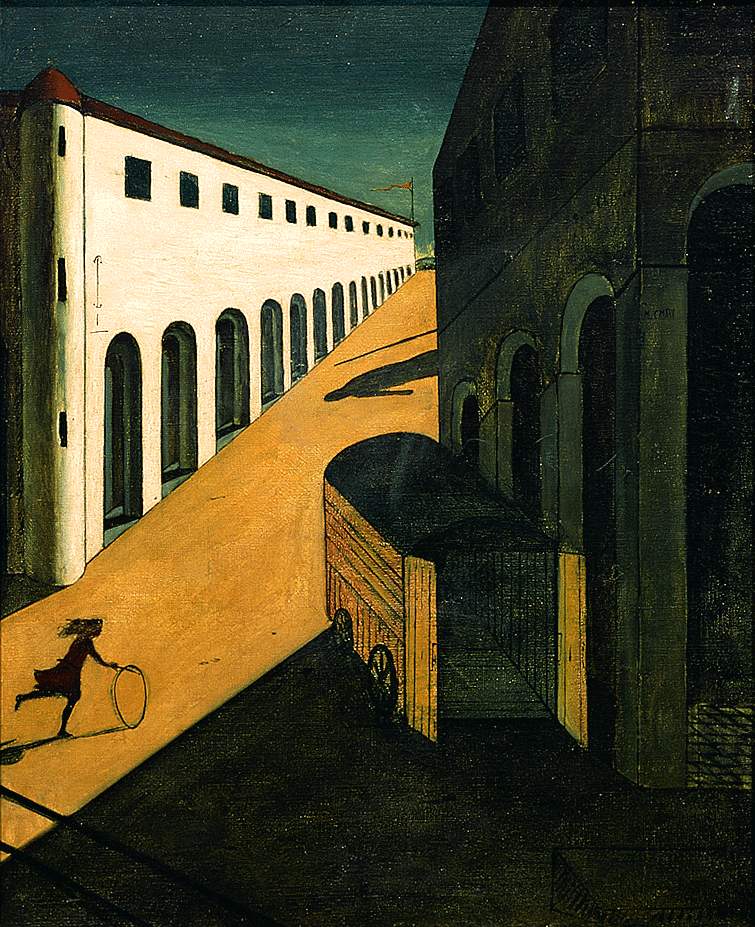 Mystery and Melancholy of a Street, 1914 #dechirico #giorgiodechirico