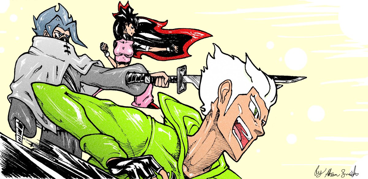 TheWiseAkeem's tweet photo. Digital coloring fun. β¨πΌ A style Im aming for when I do a digital color variation for my traditional art work. #comic #art #draw #color #sketch #birthbycreation #anime #manga https://t.co/gjNhpkGqKp