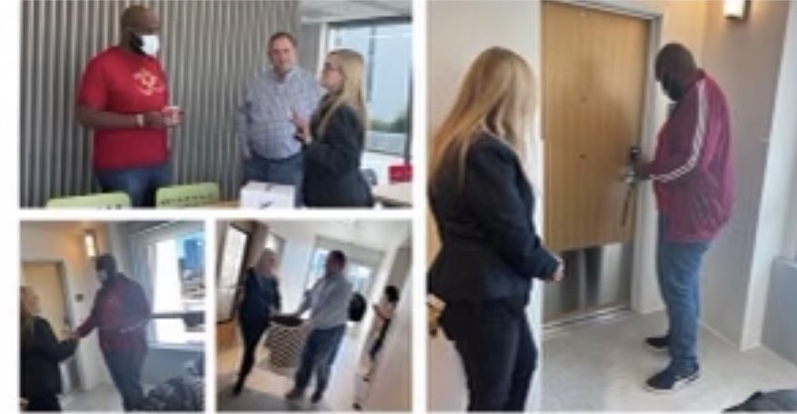 SupCindyChavez's tweet photo. Thanks for all you do @FirstHousingSJ &amp; for getting #veteran, D’Angelo into his new home at Iamesi Village yesterday! Thanks to Measure A Funds, #SCCgov, #sjcityhousing, #SCCHousingAuth, and #VASH. #celebrate #PermanentSupportiveHousing https://t.co/Bp7woBRNao