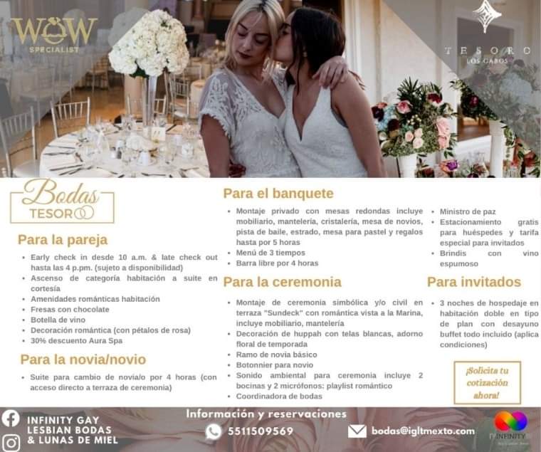 #Casateconorgullo en Tesoro #loscabos 🏳️‍🌈👭👬

Conoce más sobre este paquete y reserva ya. 👀💍
Para más información, mándanos un DM para asesorarte. m.me/igltmexbodaslu… 🏳️‍🌈✉️

#matrimonios #MatrimonioIgualitario #wowspecialist #bodas #lunasdemiel