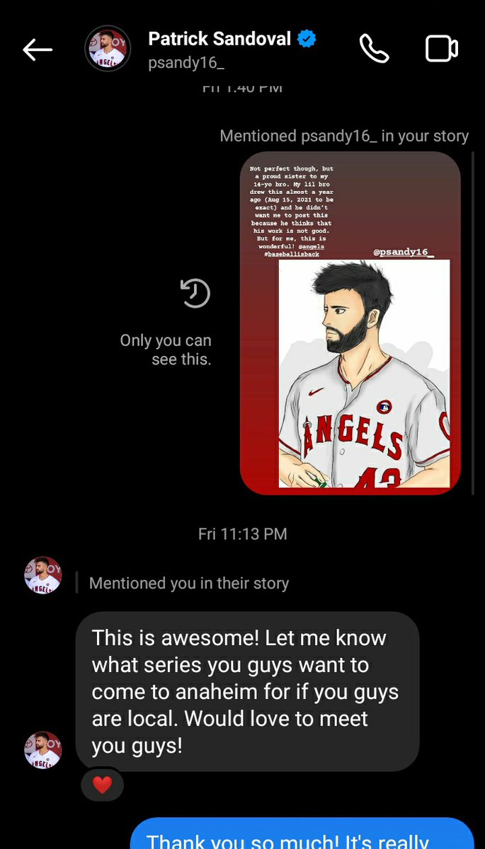 bb_Marshyy's tweet photo. Would love to meet you too Psandy! 😍 Soon #manifesting #LAAngels #WeBelieve @P_Sandoval16 https://t.co/1rrL0qUWmL