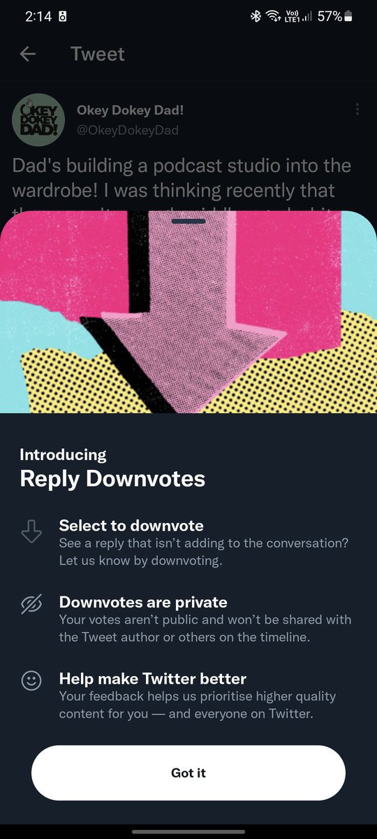 OkeyDokeyDad's tweet photo. ooooo downvotes! https://t.co/WsIhTghR52