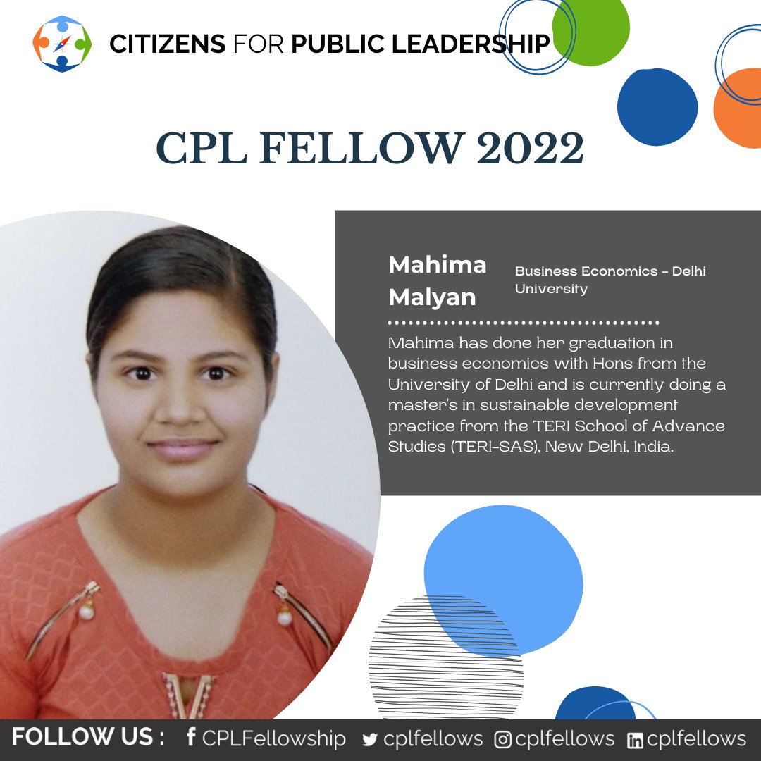 CPLFellows's tweet photo. We are pleased to introduce @KoushikMRNSV , Maahir Sarkari and @MalyanMahima , the #CPLFellows of 2022. https://t.co/hNWHaQhXdE