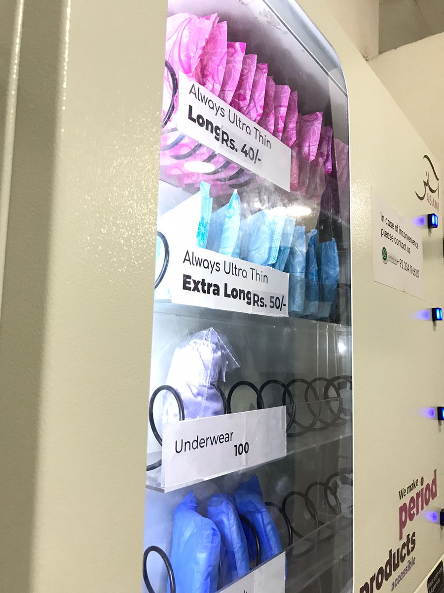 WonderWomenpk's tweet photo. So overwhelmed with the response! Thankyou @ZeemalAftab02 for your tweet to get the word out there. After working towards making period products accessible in washrooms for more than 2 years, we are finally able to install  Asani in Universities! https://t.co/INValYqHM1