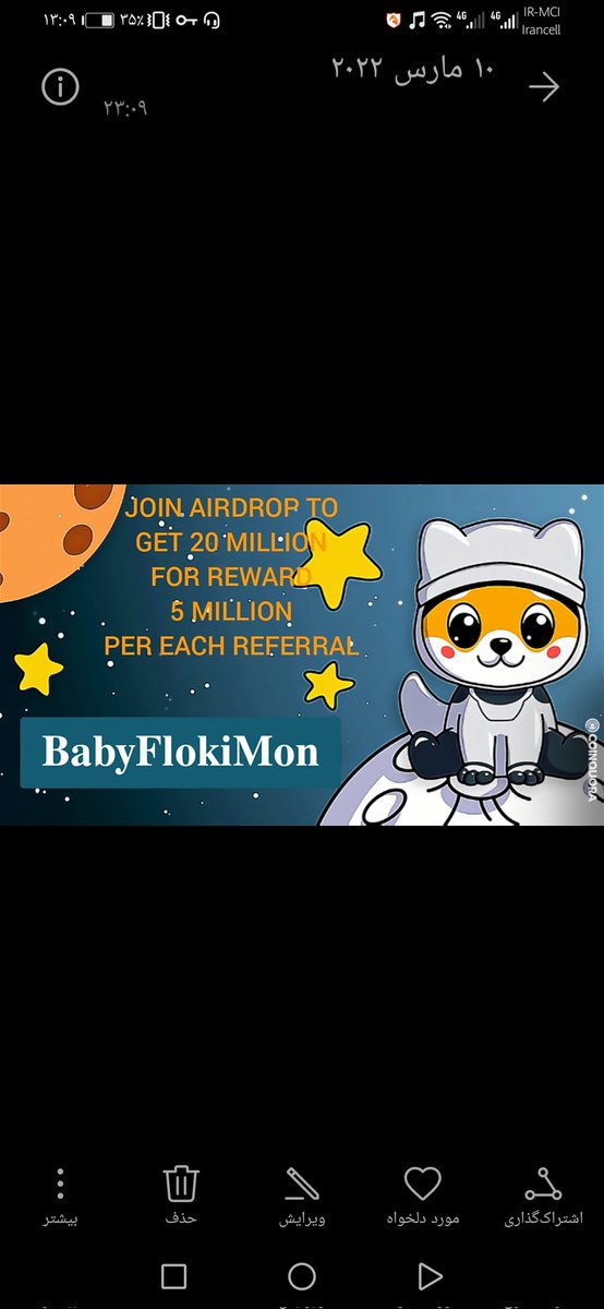 BabyFlokiMon's tweet photo. Airdrop
BabyFlokiMon
🌐SmartCain network
💰Reward=20,000,000 Baby Flomon
👥Referral Reward=5,000,000 Baby Flomon
⚡️Distribute In three days

——————————————
Remarkable participants in this airdrop: This token will be listed in the future of Pancake Swap https://t.co/SdS79YS964