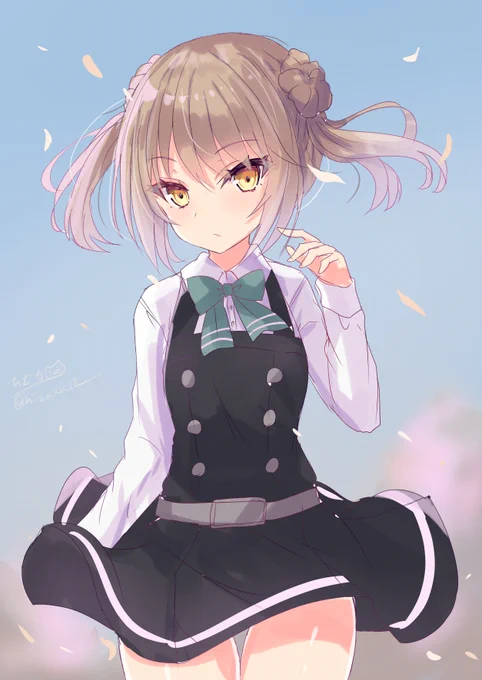 桜と満潮
#艦これ版深夜の真剣お絵描き60分一本勝負
#艦これ版真剣お絵描き60分一本勝負_20220315 