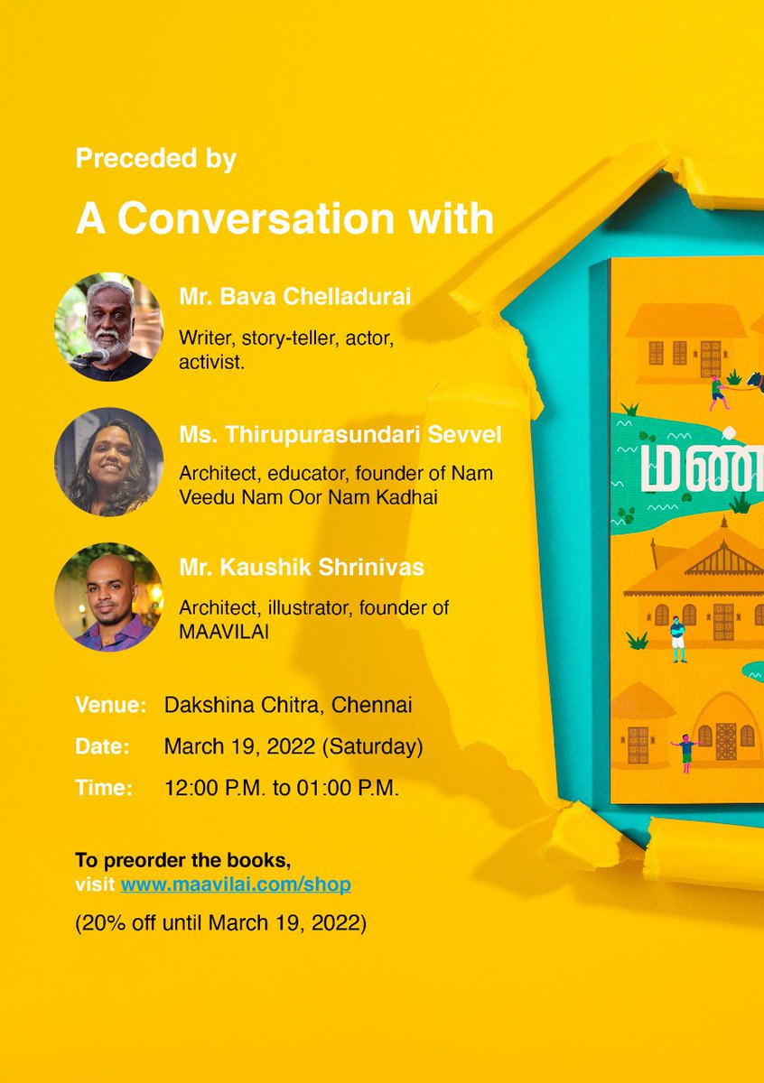 HousingFed_IN's tweet photo. @maavilai, an initiative that aims to spread #architecture knowledge in Tamil (vernacular), is conducting a launch event of Laurie Baker’s books translated to #Tamil.

The launch will be preceded by a panel discussion at Dakshina Chitra in Chennai on 19 March at 12 pm.
See below! https://t.co/jZSfjhq8MQ