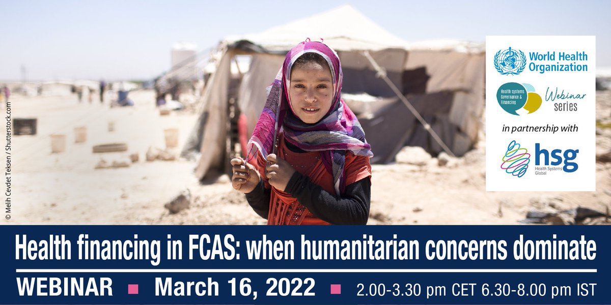 AwadMataria's tweet photo. Please join me TODAY as I introduce an extraordinary panel on Health Financing in Fragile and Conflict-Affected States/Situations.

Great speakers &amp; timely messages as unfortunately more &amp; more nations find themselves in similar situations

Register here: https://t.co/TgK7pu2fV8 https://t.co/4x6hjwBCXo