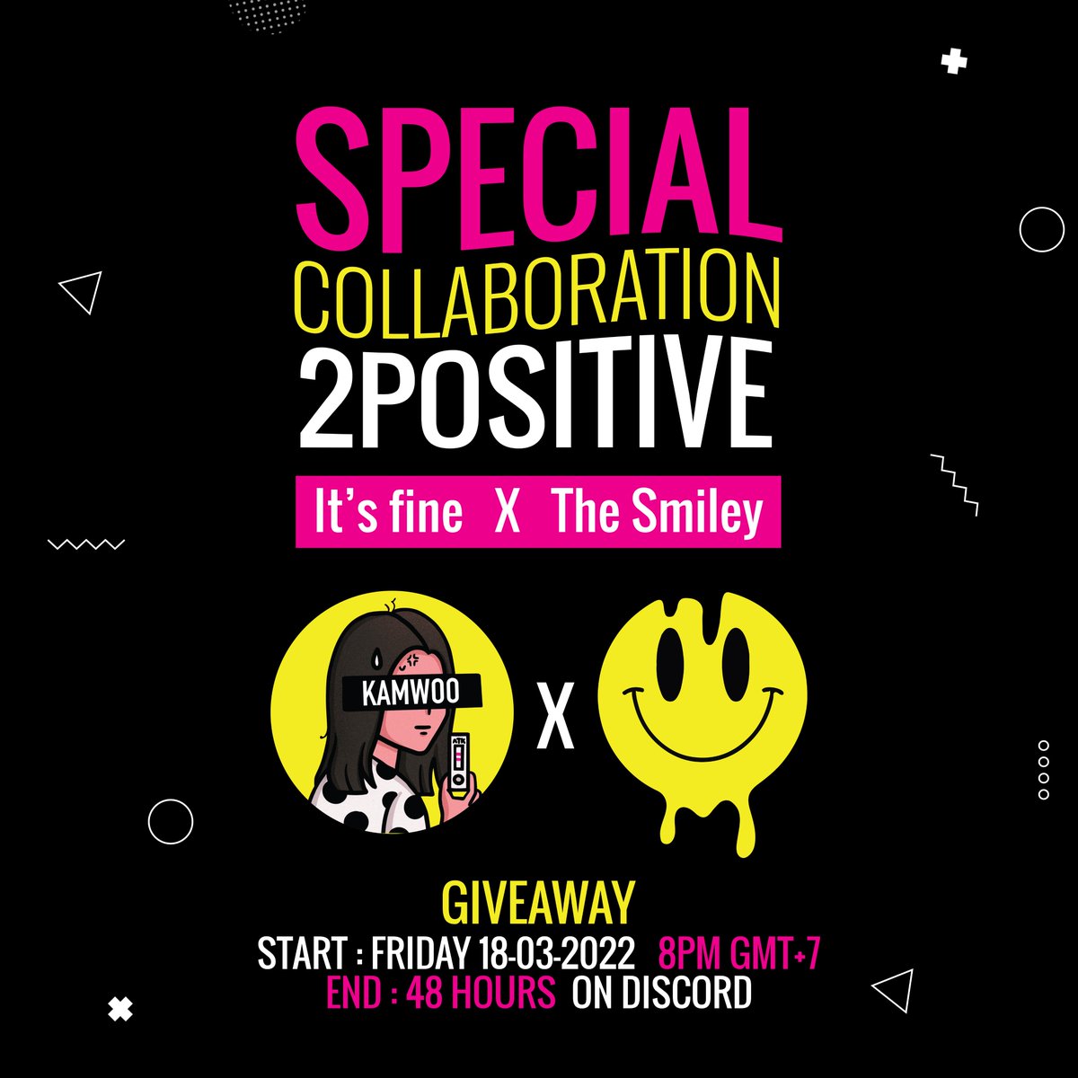 KAMWOO4's tweet photo. 2 Giveaway #collab 💛💛
It's fine  X The Smiley @killsanthnft

JOIN >>> https://t.co/om0P7P1Vtq
💛 STAY TUNED ...

#ATKforever
#paras #PARASnft #nft #nftthailand #nearNFTs #NEARProtocol #nftcommunity #NEARcollector #NEARverse https://t.co/nfXBv3IGE3