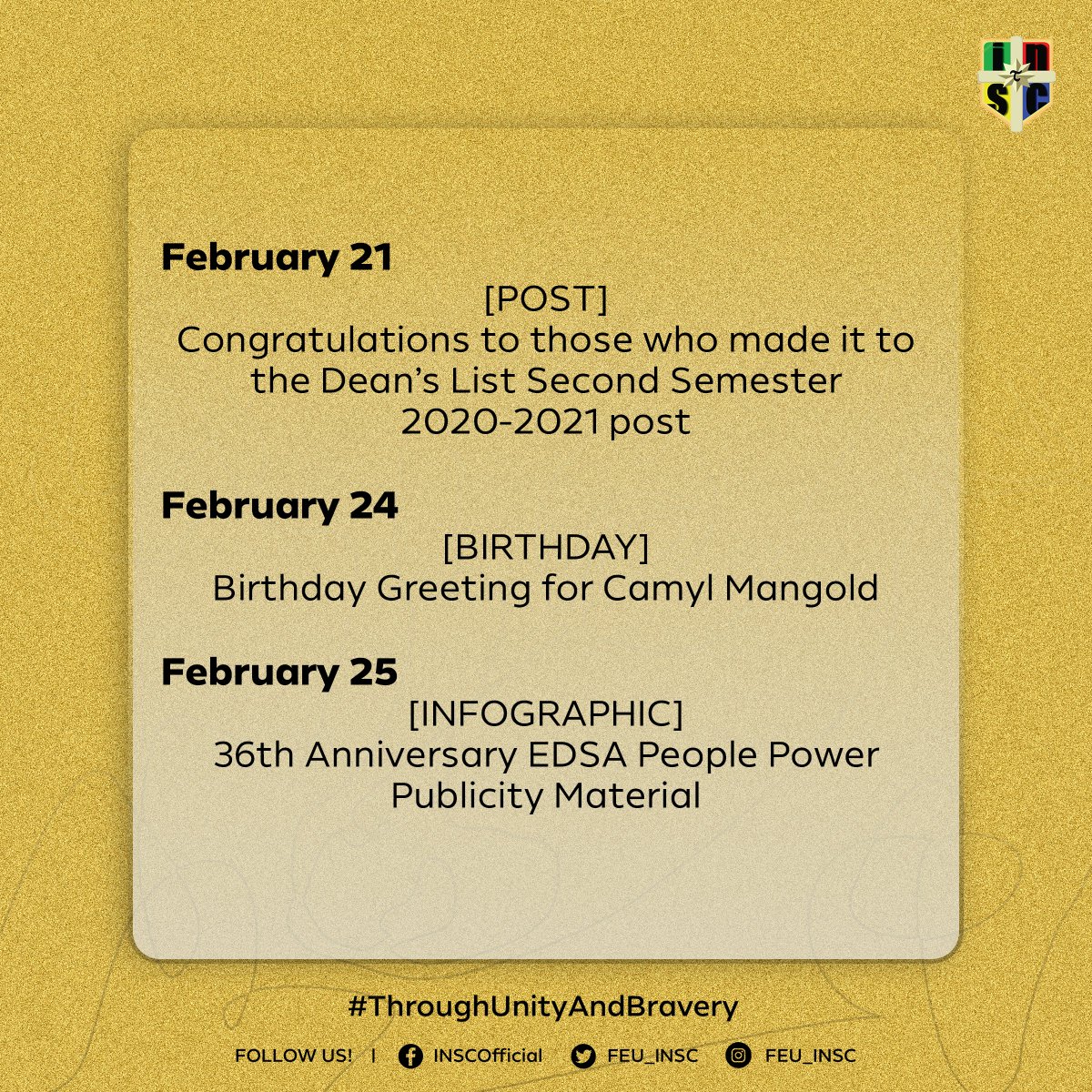 OfficialNurSoc's tweet photo. Tune in on our future projects and events, Tamaraws!
#ThroughUnityAndBravery

Layout by: Leila Dagupon and Bea Dela Cena
Caption by: Neil Amponin

[3/3] https://t.co/rD4IijSZgv