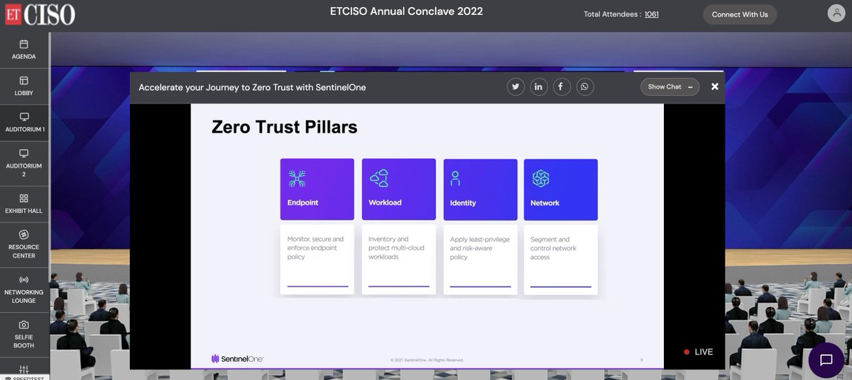 shipramalhotra's tweet image. #ETCISOAS22: Yashaswi Mudumbai of @SentinelOne elaborating on the key pillars of #ZeroTrust.
Join the summit here: bit.ly/3IEDQxB 
#OffensiveCybersecurity #DefensiveCybersecurity #EndpointSecurity #NetworkSecurity