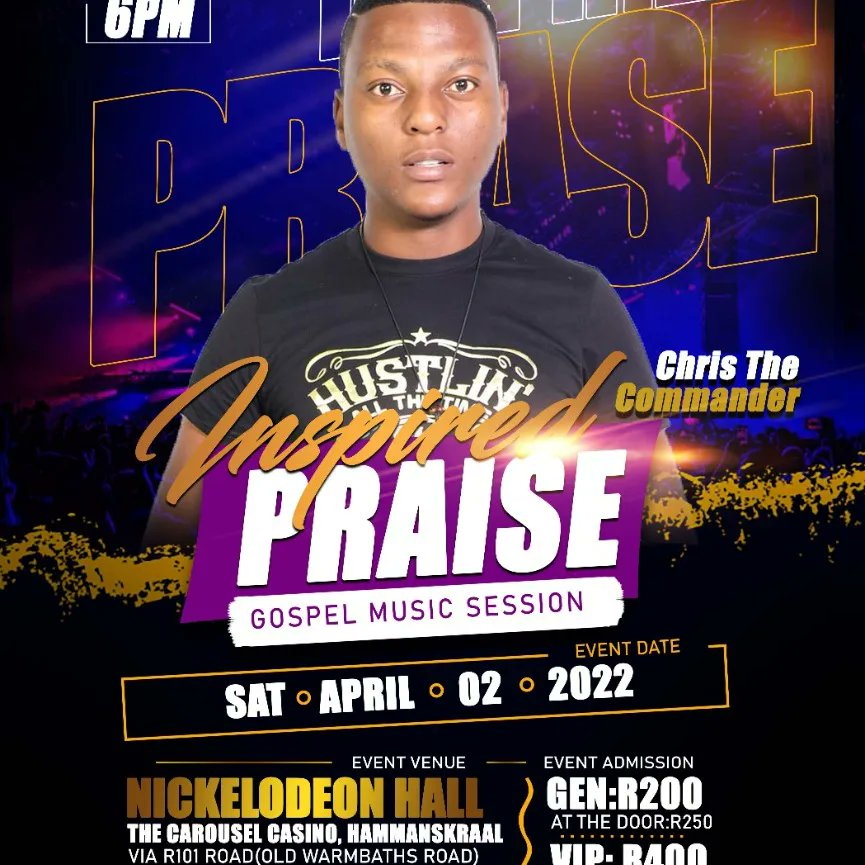 TpUltimate's tweet photo. 02 April 2022 it's inspired praise we just have about 16 days left....

Get your tickets in time 

General R200 VIP R400
At the Door Gen R250 VIP 500

Your support will be appreciated friends tell your friends to invite other friends believe me is going to be happening 🔥🔥🔥 https://t.co/KZfT6NQXbM