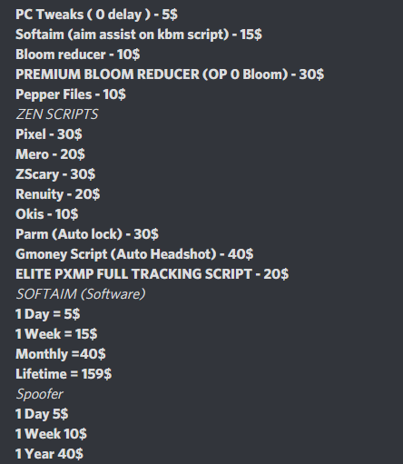 QxikYT's tweet photo. Selling Cheats Dm For Prices Discord In Bio Pretty Big Tbh To Buy Just dm https://t.co/7X4yCy1Xbn