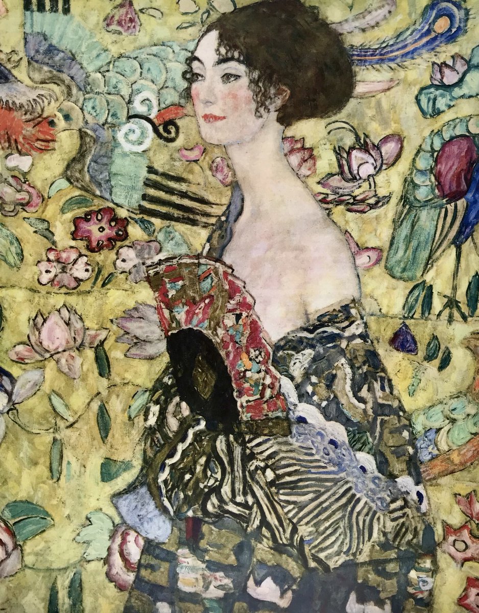 p_rocys's tweet photo. Gustav Klimt 
Дама с веером.1917-1918 
Собрание Рудольфа Леопольда,Вена #art https://t.co/6jt2HDcdMJ