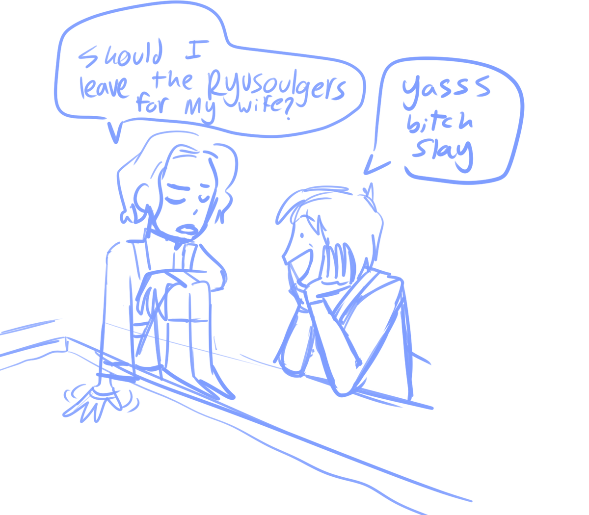 cannot express how much i am loving the Nada encouraging bad behaviour thing going on right now in this show 