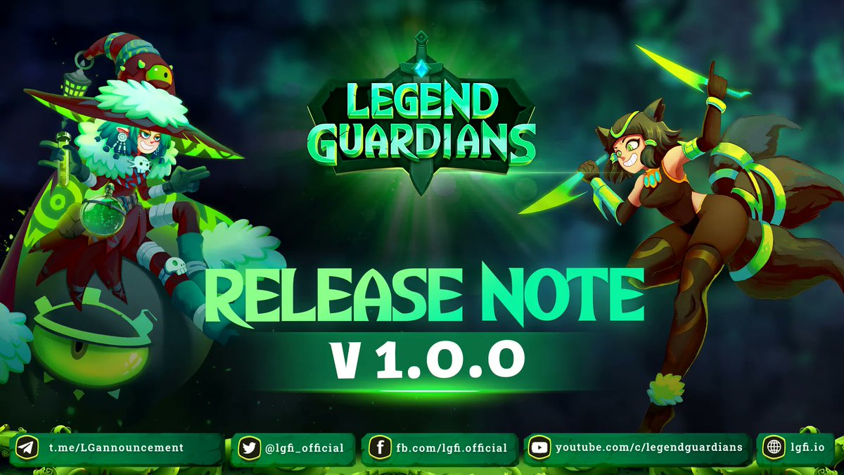 lgfiio_official's tweet photo. Legend Guardians v1.0.0 - Official Release Notes 

V1.0.0 includes the following features:
- Beginner Package - Starter Package
- Adventure PvE mode
- Arena PvP mode 
- Starter Quest 
- Daily Quest 
- Shop in-game 
- Lucky Wheel 
- Charge gLGFI 
- General Equipment 
- Daily Gift https://t.co/IEA2cZRpt2