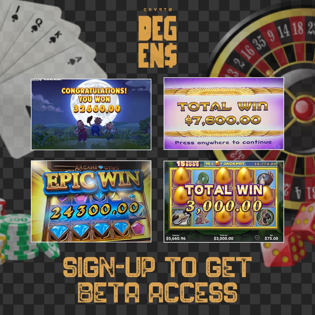 Beta-testers on the #CryptoDegen$ platform are thoroughly enjoying our collection of 1600+ games. Set up your #cryptowallet and ask any admin on our Telegram group to add you to our official #Degen$ document so we can airdrop your test tokens and get you ready to play. 👑