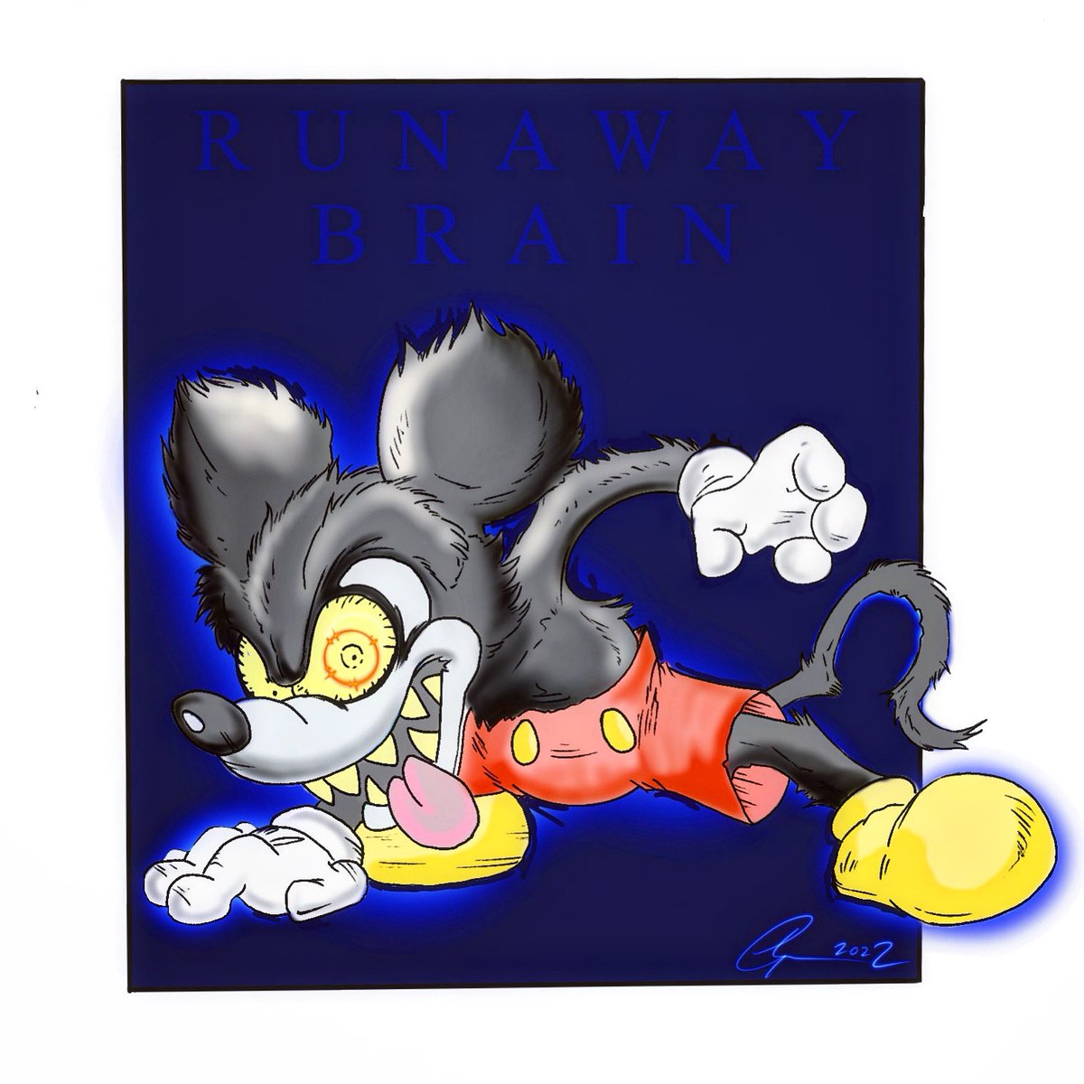 Doodles #runawaybrain #mickeymouse #gonemad #procreate #ipaddrawing #digitalart #mousegonemad #ArtistOnTwitter