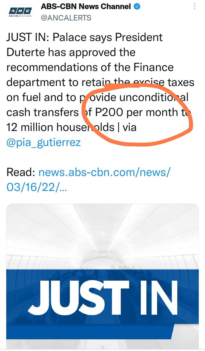 200 petot??? P6 kada araw! kung 6 ang miyembro ng pamilya, tig PISO bawat isa. MASAHOL PA SA PULUBI ANG TRATO SA ATIN NG GOBYERNO!