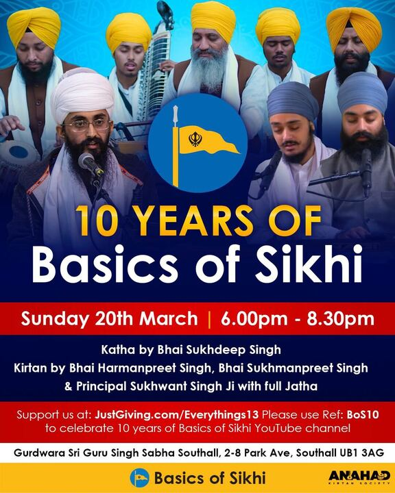 SikhPA's tweet photo. *** 10 YEARS OF BASICS OF SIKHI ***

Our sister org Basics of Sikhi turns 10 years old on Sunday!

Starting from a YouTube channel created by the late Sikh visionary Bhai Jagraj Singh in 2012, the Sikh educational outlet are now an internationally renowned resource for Sikhi. https://t.co/BSnFLwc8UB