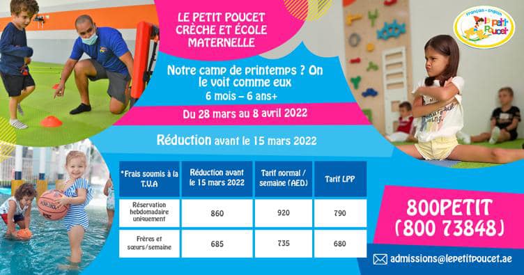 LePetitPoucetAE's tweet photo. Réduction Early Bird prolongée jusqu'au vendredi 18 mars ! Saisissez votre chance !

Formulaire d’inscription: https://t.co/Qzs9jNYQpm

#lepetitpoucet #nurseryadmission #dubainursery #childactivities #frenchnursery https://t.co/vaOANjNTQW
