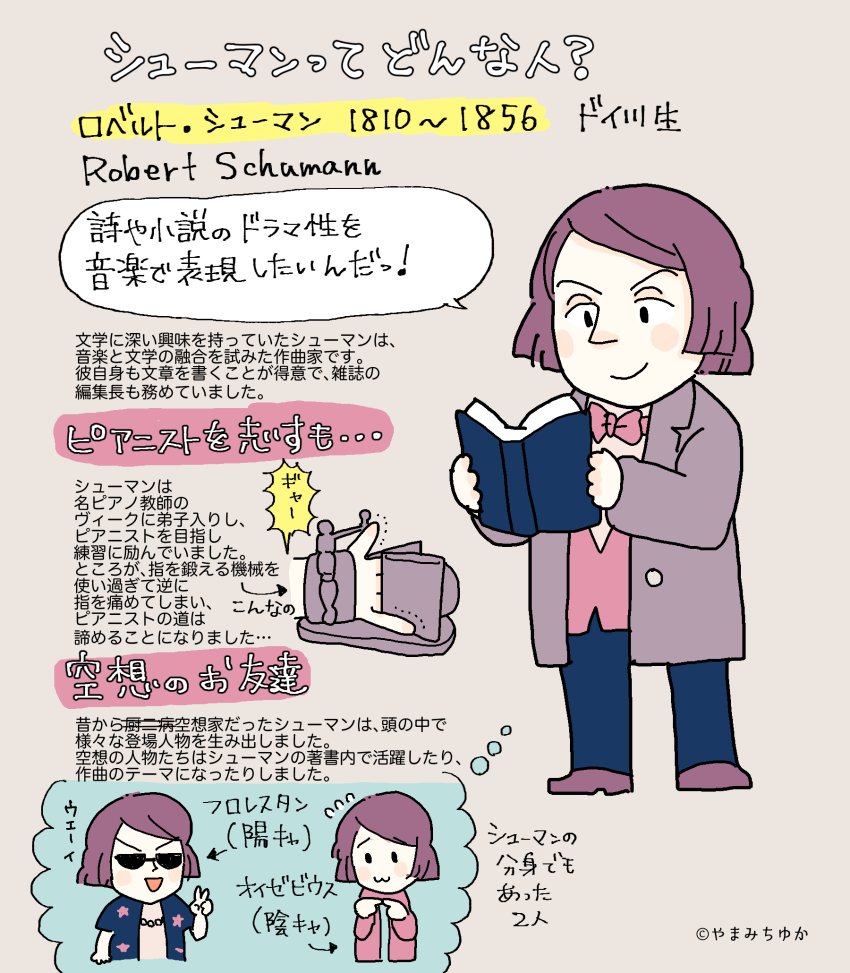 シューマン&クララってどんな人?
(漫画は長くなりそうなので後日別にアップします🙋‍♀️) 