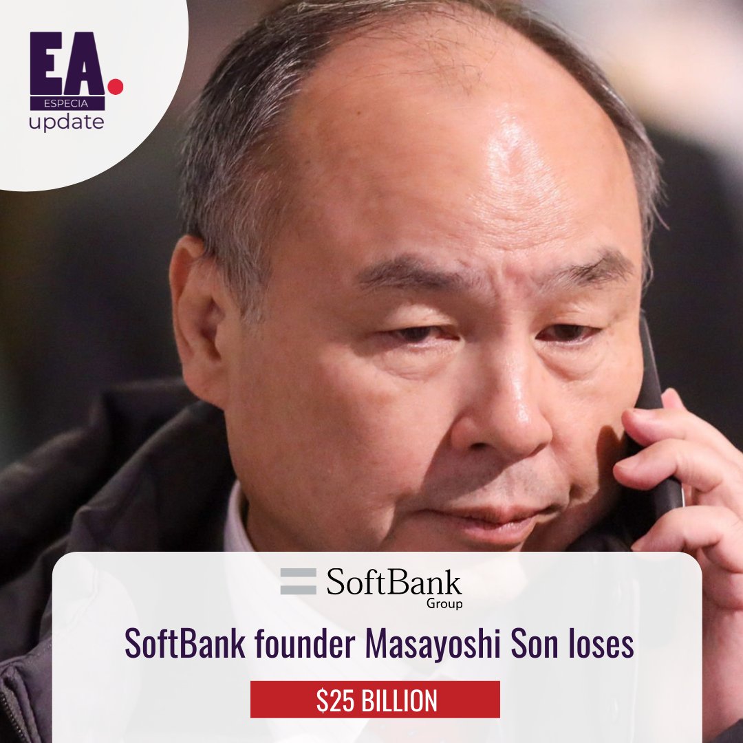 especiaassociat's tweet image. Masayoshi Son is Softbank Group Corp’s billionaire founder. According to Bloomberg billionaire index, the firm’s stocks crashed $25 billion in the past year.

#masayoshison #softbanks #fintech #banks #money #update #news #loss #profit