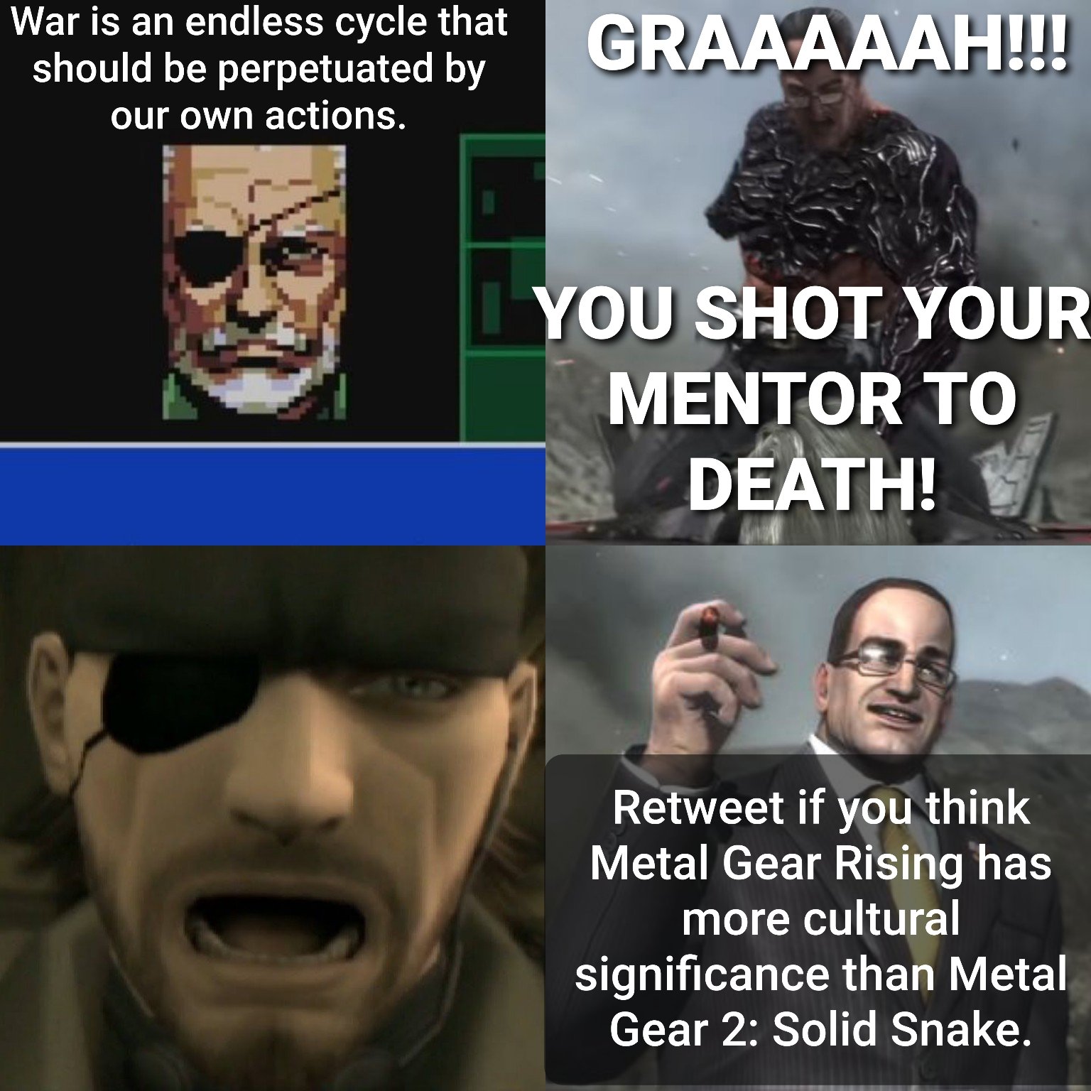 Metal Gear Out of Context 🇵🇸 on X: Metal Gear Rising characters and the  weather. [A thread]  / X