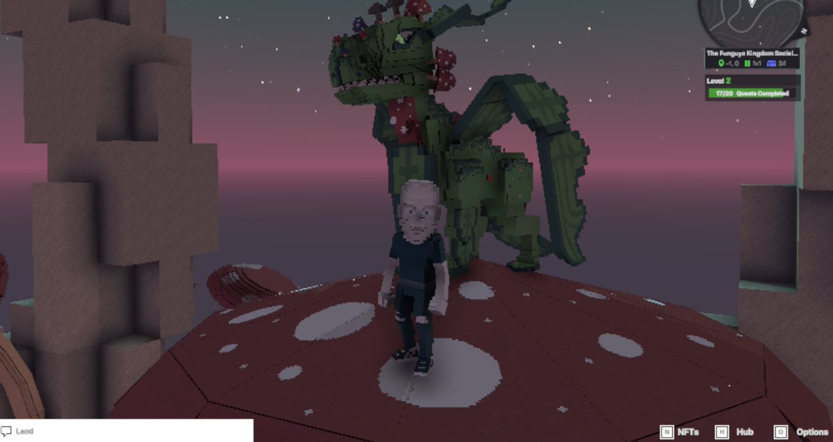 HereAnthonyTree's tweet photo. @TheSandboxGame I just participated in the daily #SandboxAlphaS2Contest for a chance to earn up to 1,000 $SAND! Starting March 15 - Selfie with the mushroom dragon. Check out my screenshot below! 👇 #SandboxAlphaS2 https://t.co/hARmkcn383