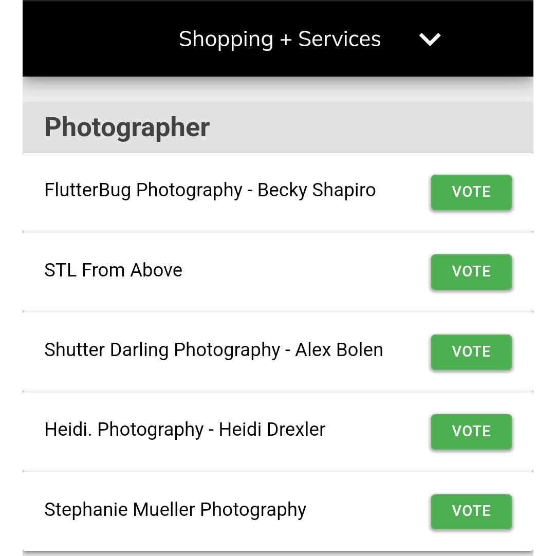 STL_from_above's tweet photo. It's time to vote for the @stlouismag A-List!!! I'm in the Photographer category this year!!! To vote, https://t.co/2KW1UqjFQZ. I'd sure appreciate the help!! Thank you so much for the love!!
#stlouismagazine #stlouismagazinealist #stlmag #alist #bestinstl #stl #stlouis #love https://t.co/M3zZMKo27E