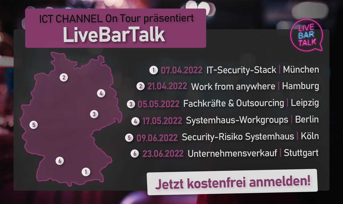 kv0s's tweet photo. Die Katze ist aus dem Sack! Wir gehen auf Tour. Details und Anmeldung unter https://t.co/ooakxqKMNw #livebartalk Von Systemhäusern für Systemhäuser! 🤙 https://t.co/vmir3y3Sp6