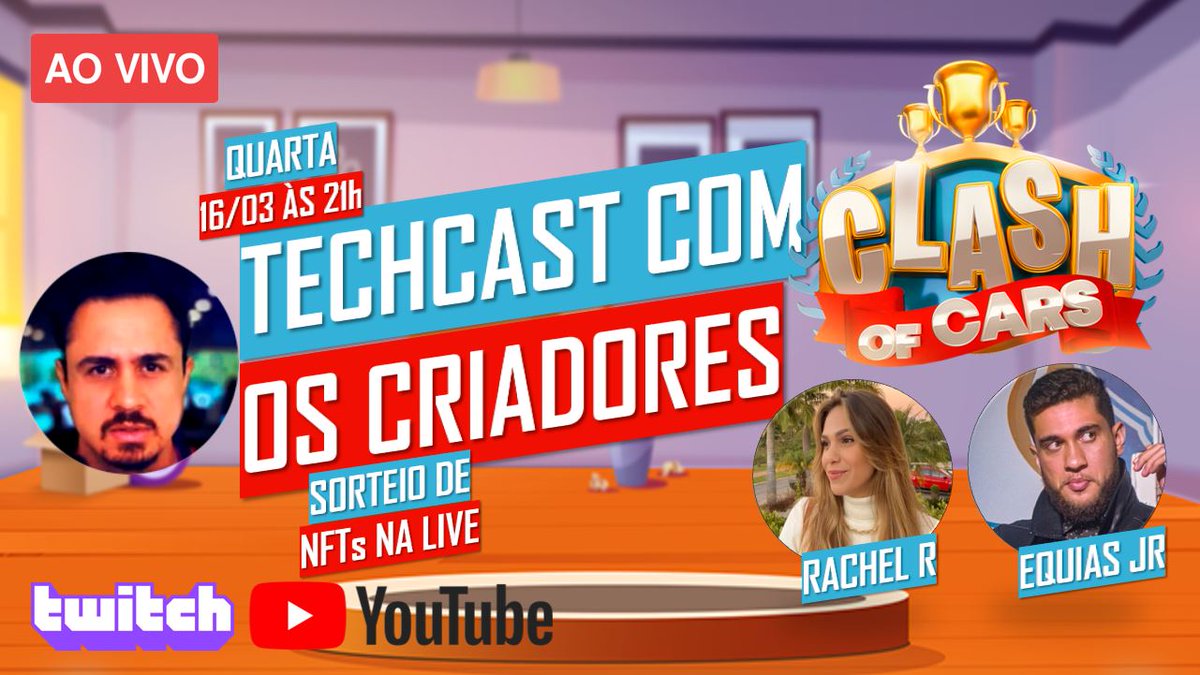 Jhonytechcoin's tweet photo. LIVE COM A EQUIPE DO CLASH OF CARS ÀS 21H

VAMOS PERGUNTAR TUDO!!

https://t.co/EmSgKDvcJK https://t.co/9BlBimRi4A