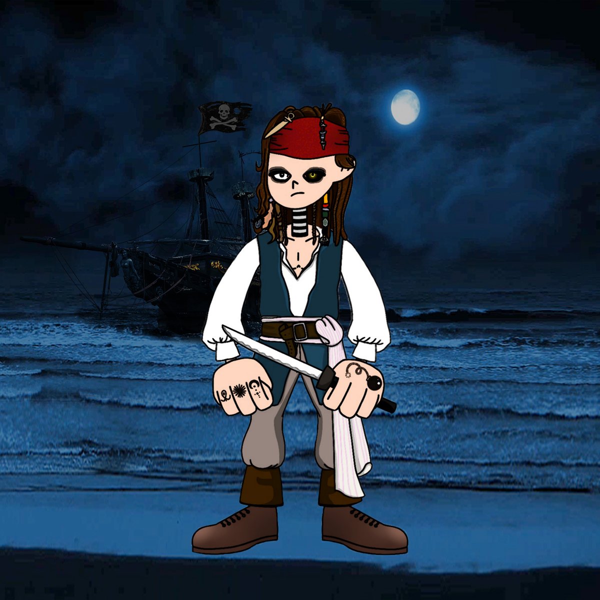 firen_bubu's tweet photo. Day_3
Battle of the Sea
The subject met a pirate named Jack.I think he exhausted from the terrible sea sickness.

#nftart #nfts #RecordofMemories #Pirates https://t.co/MZVCfQLI9q