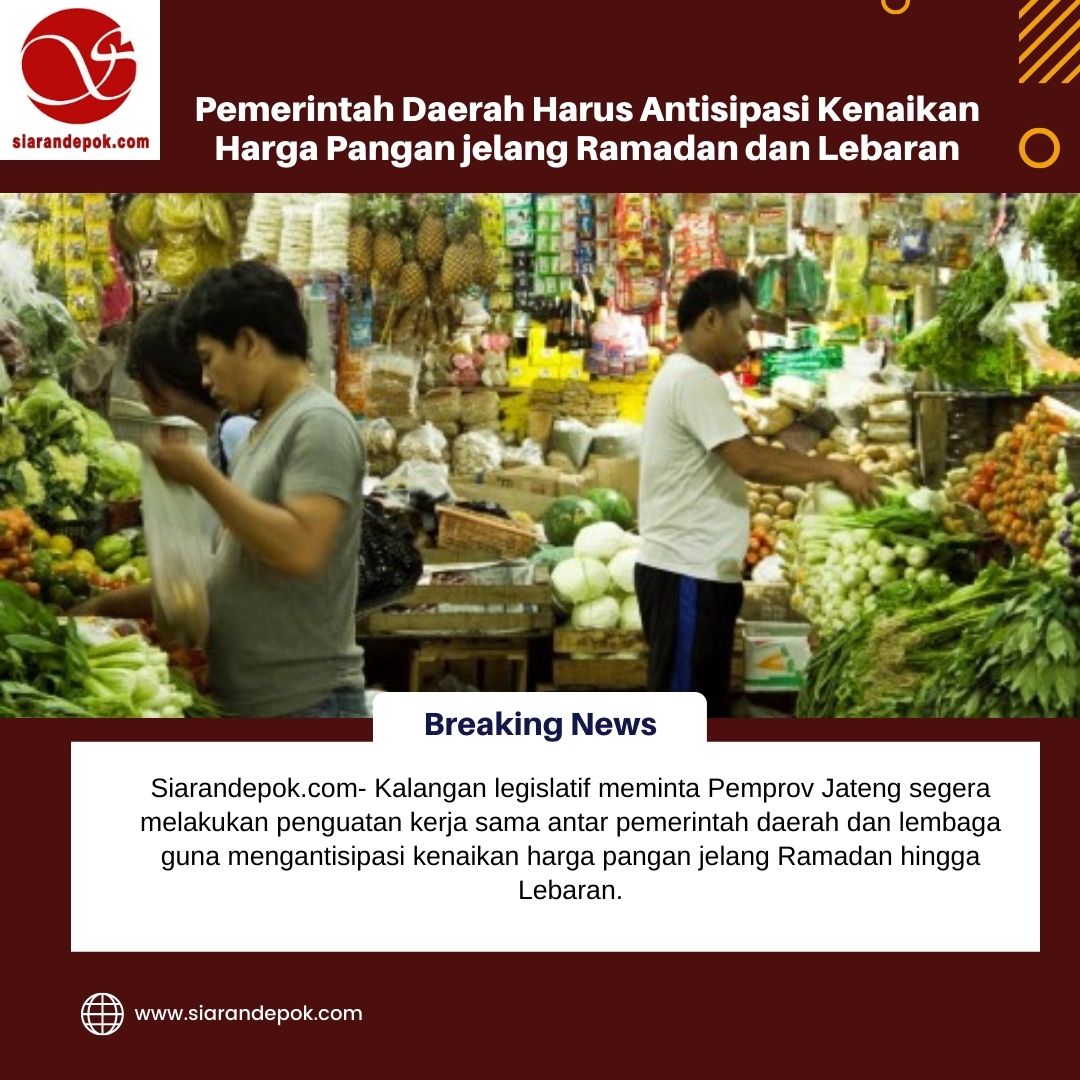 siarandepok's tweet photo. Wakil Ketua Komisi B DPRD Jateng Sri Marnyuni mengatakan selama bulan puasa, harga pangan harus tetap terkendali.
https://t.co/WVFj8raUgo https://t.co/iVGtK0PYiy