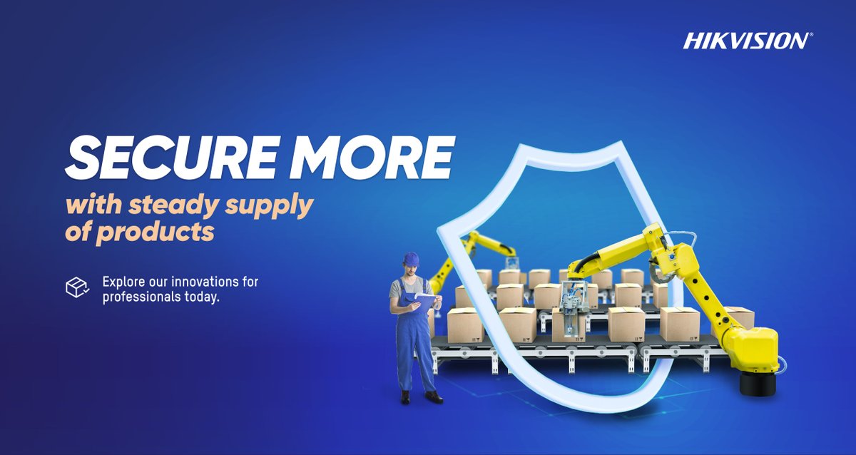 HikvisionHQ's tweet photo. #SecureMore with steady supply of products!
We are well prepared for timely product delivery with a robust supply chain and in-house production.
How to stay relevant in a changing business environment? Your business is always secured with us...
👉: https://t.co/kS1ZzRZ64Z https://t.co/br1Uvi94oR