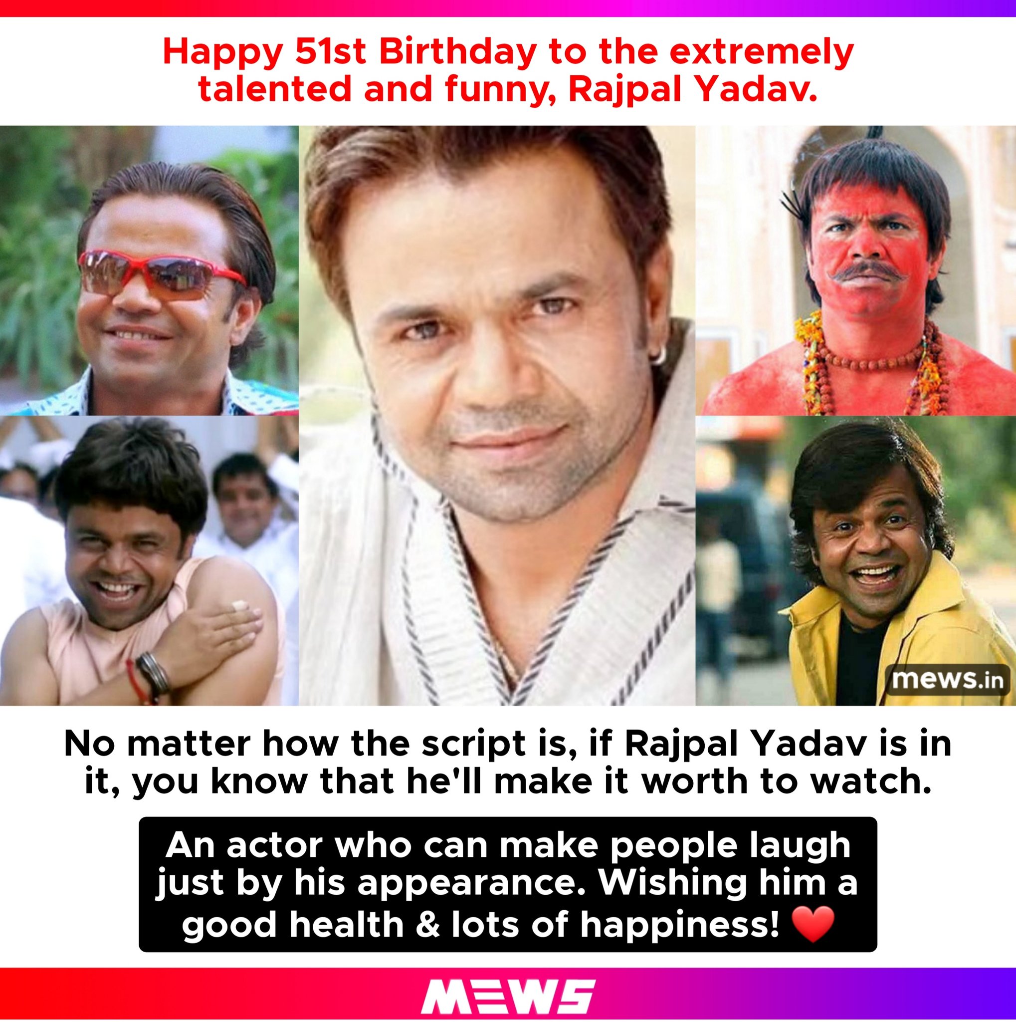 Happy Birthday Rajpal Yadav.  