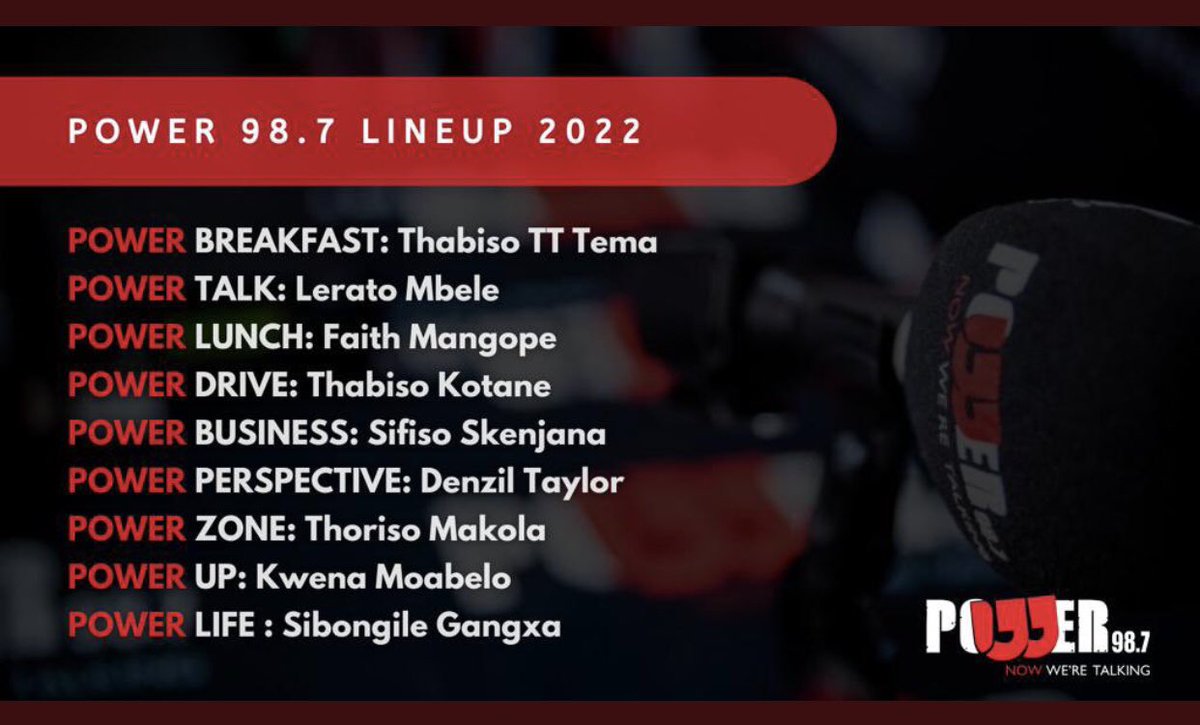 JamesBigjam's tweet photo. #PowerLineUp @Powerfm987 https://t.co/B4ojdq6nfQ