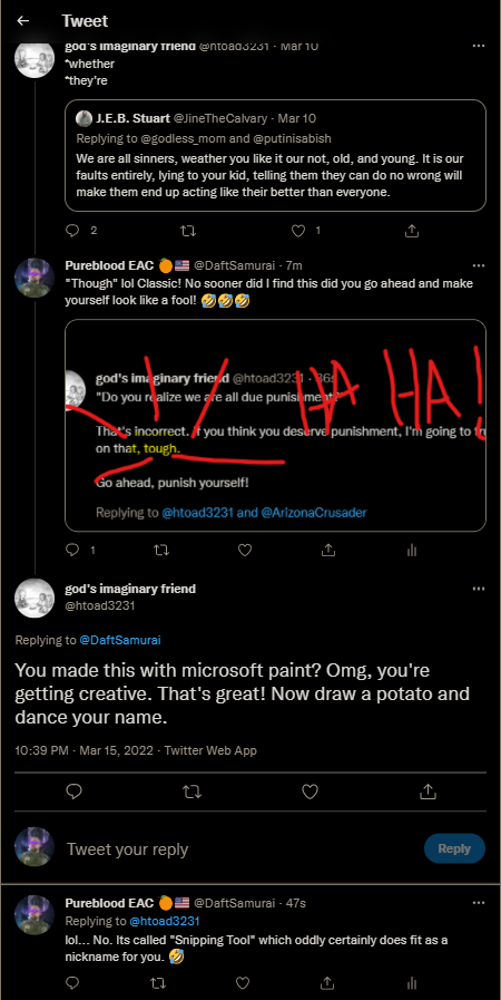 DaftSamurai's tweet photo. This week's #burnoftheweek certainly did come early! lol
#atheistfail #atheist #atheismfails #fatality #doublefatality https://t.co/2rZRtGULwd