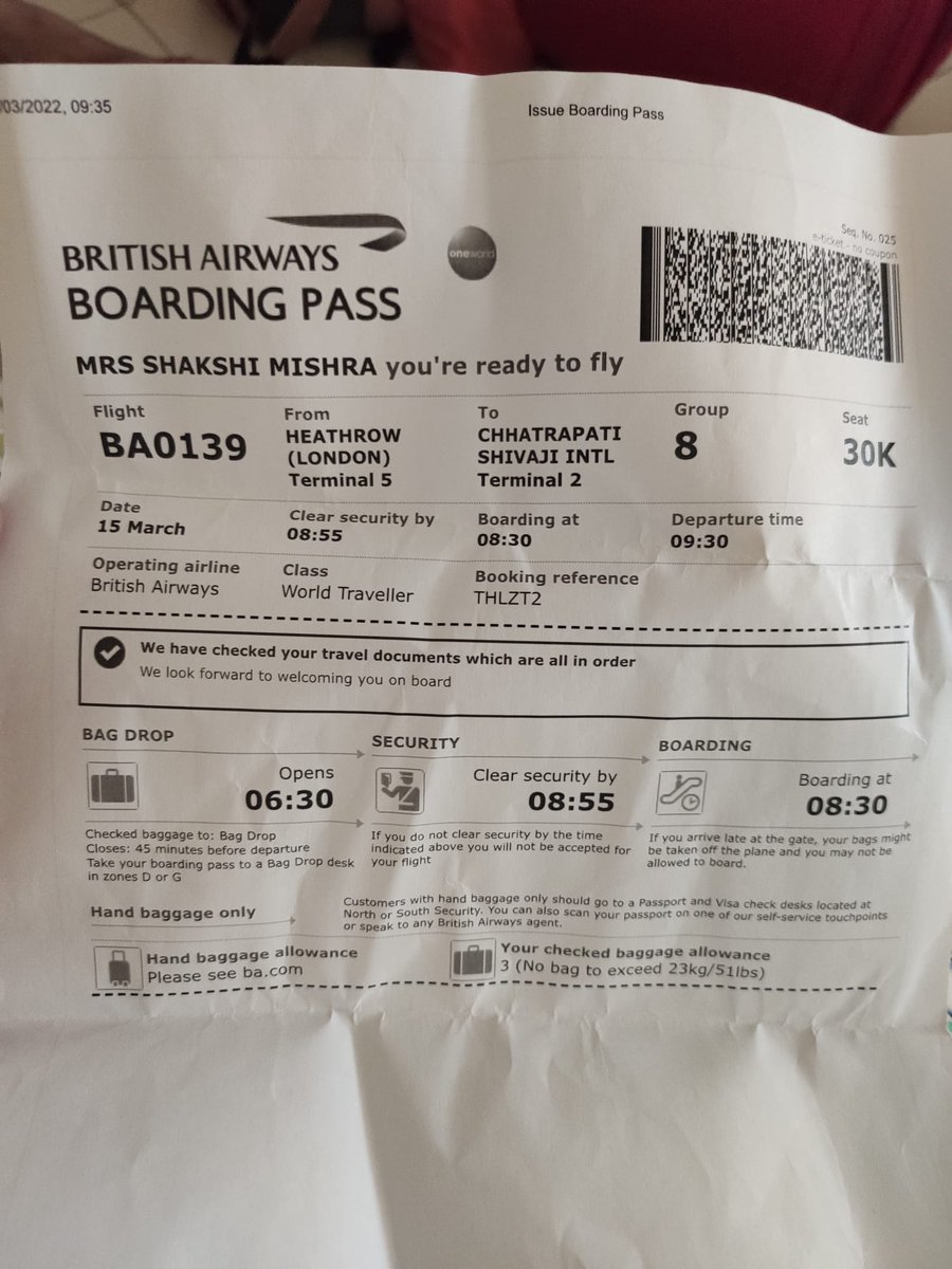 mepriyankdubey's tweet photo. @British_Airways  my sister's luggage is missing from BOM  luggage belt #10 dates 16 March ,she has arrived  B139 
pls trace and update me 9716199064 https://t.co/tBSl0uANWQ