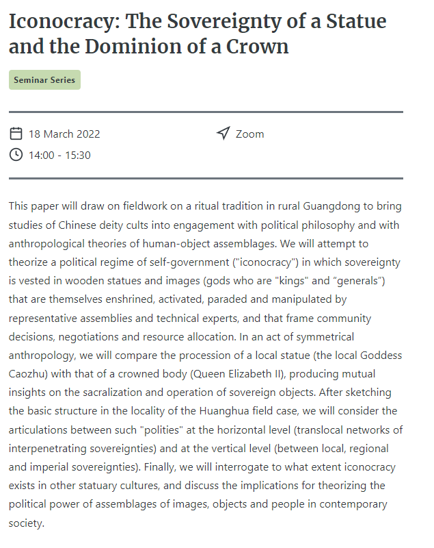 hkihss's tweet photo. On 18 March at 2pm UK time, David Palmer @palmer_hk and Martin Tse will present their paper "Iconocracy: The Sovereignty of a Statue and the Dominion of a Crown" @uoessps

You can register here: https://t.co/pUb779k4K6 https://t.co/aXlwR56kxN