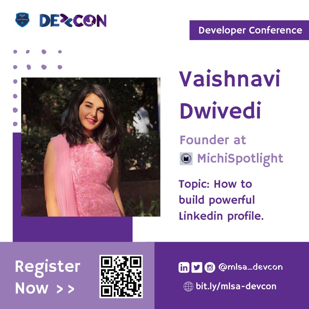 Do you know how people are using their linkedin in such a way that are opening so many opportunities for them. I guess 'NO' is your answer but Don't worry we are here to share information with you and for that Let's welcome our speaker <a href="/dwvicy/">Vaish Dwivedi</a>.
#LinkedIn #Resume #Microsoft