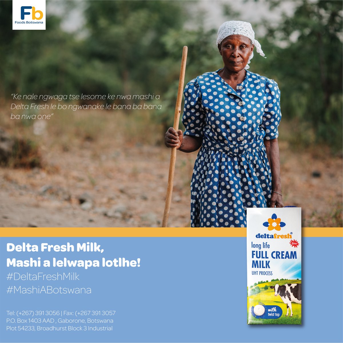 BotswanaFoods's tweet photo. Delta Fresh Milk ke Mashi a ratiwang ke batho Botlhe mo lwapeng! 

#DeltaFreshMilk
#RekaBotswana https://t.co/aALyM3A6Z8