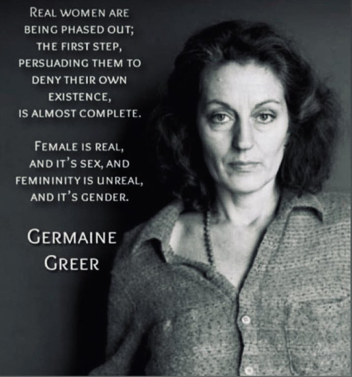 rascallycake's tweet photo. To all my sisters out there who think it's feminist to represent the cause of males gaining access to female spaces, or redefining who we are.....please take a step back then look up cognitive dissonance #RealityWednesday #GermaineRocks #IStandWithJKRowling https://t.co/Ybpe7bWYVq
