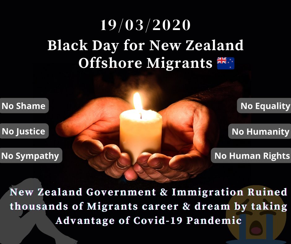 LetusbacktoNZ's tweet photo. ⚠ Internation students paid thousands of dollars for the Education and Earned Valid Work Visa.
Those visas now become a piece of paper because NZ eliminated those migrants by restricting them to enter again on the name of #Covid_19.
No Visa Replacement or Extension.
#Disgusting https://t.co/iWVZeqycqd