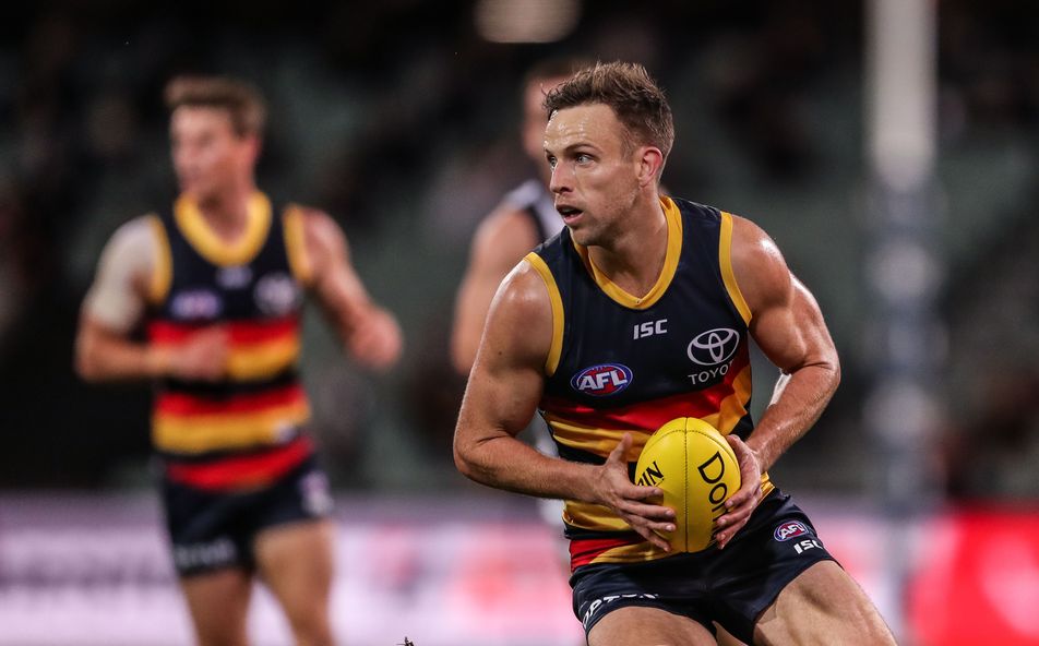 NOW: He's back for another year thanks to Ace It Couriers - <a href="/Adelaide_FC/">Adelaide Crows</a> star <a href="/Brodiesmith33/">Brodie smith</a> joins us