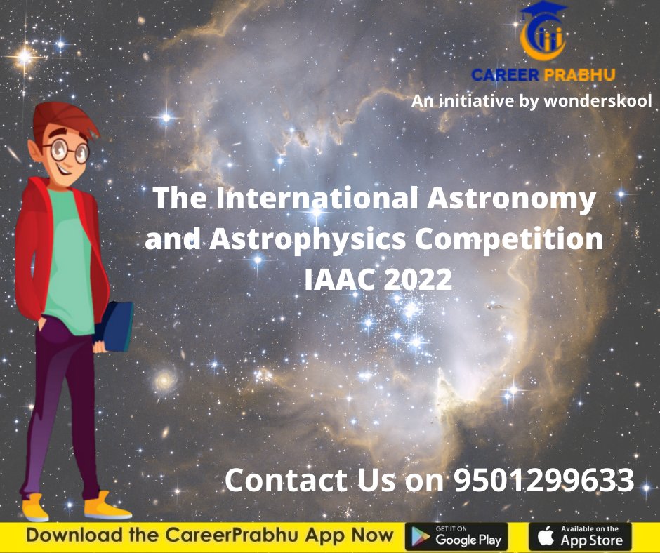 WSEducate's tweet photo. The International Astronomy and Astrophysics Competition  IAAC 2022
Apply Now
https://t.co/dLTlIxspKM
For any further assistance, download the Career Prabhu app and get in touch with your Career Counselor!
#careerprabhu #careercounselling #astrophysics #astronomy #kashmirifiles https://t.co/FIrlJFVZ5w