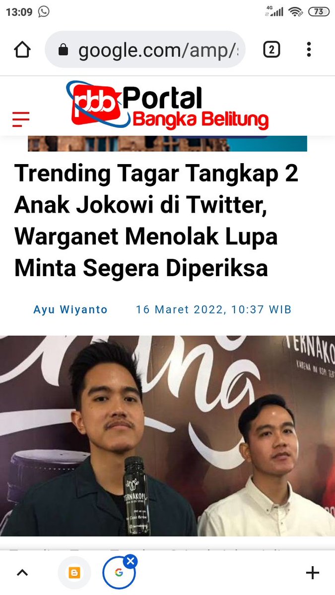 Yom_N_Friends's tweet photo. Trending Tagar #Tangkap2AnakJokowi di Twitter,Warganet Menolak Lupa Minta Segera Diperiksa
#Tangkap2AnakJokowi https://t.co/UtXQ8ySTHV