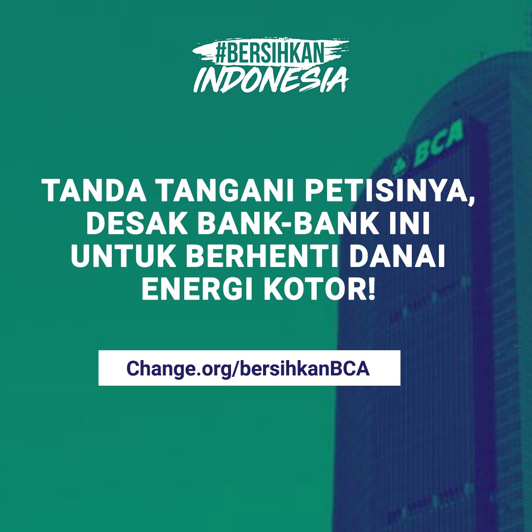 bersihkan_indo's tweet photo. #GoodLifeWithoutCoal
#GoodLifeTanpaBatubara
#BersihkanBankmu
#BersihkanIndonesia https://t.co/iNhQozCuiP